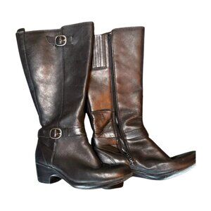 Clarks Black Leather Riding Boots – Size 7.5